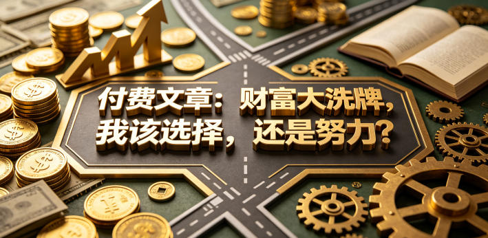 付费文章:财富大洗牌,我该选择,还是努力?-卓越网创