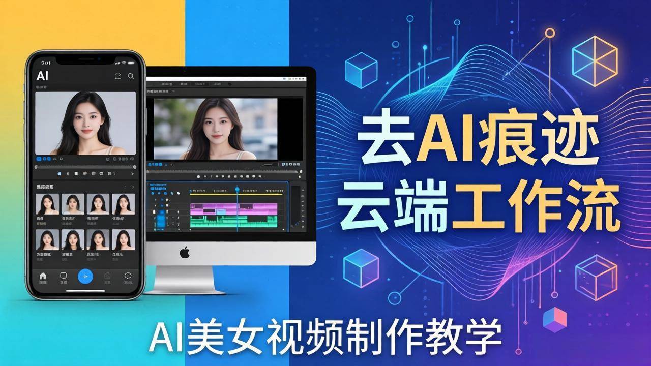 （17928期）AI美女视频制作教学：去AI痕迹，云端工作流出图，手机电脑均可，不需要配置-卓越网创
