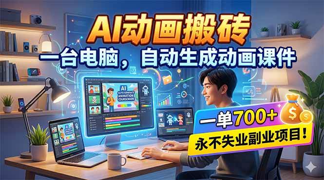 (18239期)AI动画搬砖,一台电脑,自动生成动画课件,一单800+ 永不失业副业项目! (18239期)AI动画搬砖,一台电脑,自动生成动画课件,一单800+ 永不失业副业项目!