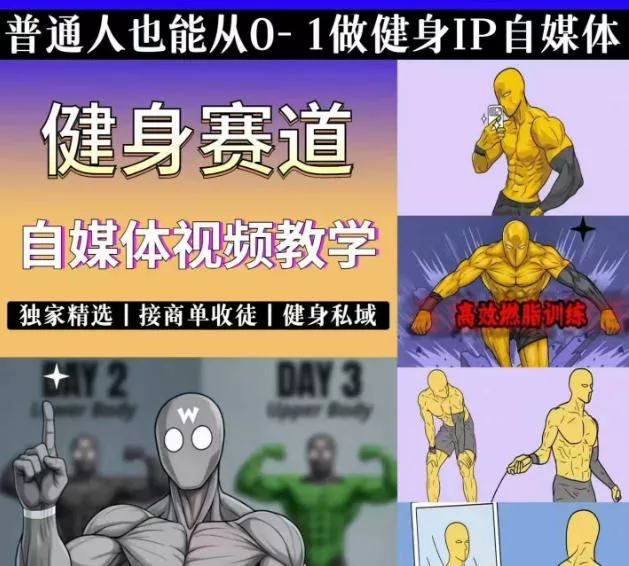 抖音健身热门短视频教学：居家健身减脂塑形力量训练，精选独家，接商单或者健身私域
