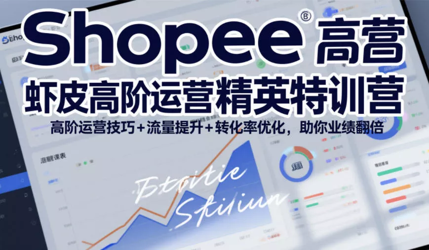 Shopee虾皮高阶运营精英特训营，高阶运营技巧+流量提升+转化率优化，助你业绩翻倍(更新26年9月)-卓越网创