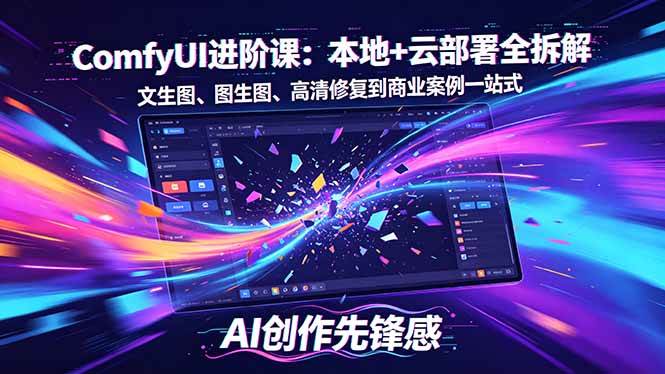(18286期)SD-ComfyUI进阶课:本地+云部署全拆解,文生图、图生图、高清修复到商业案例一站式 (18286期)SD-ComfyUI进阶课:本地+云部署全拆解,文生图、图生图、高清修复到商业案例一站式