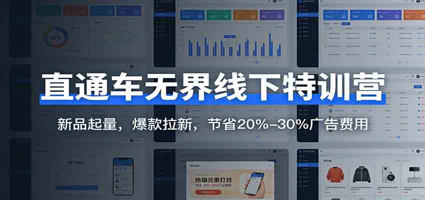 直通车无界线下特训营:新品起量,爆款拉新,节省20%-30%广告费用-卓越网创