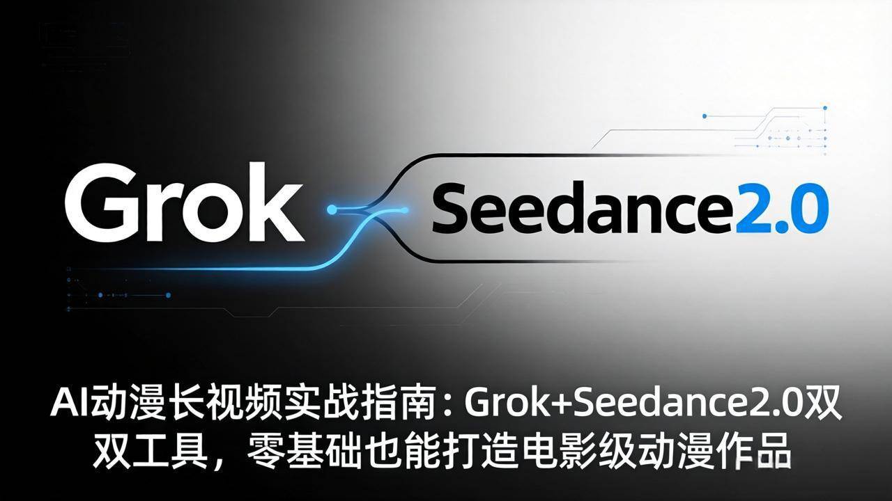 (18153期)AI动漫长视频实战指南:Grok+Seedance2.0双工具,零基础也能打造电影级动漫作品 (18153期)AI动漫长视频实战指南:Grok+Seedance2.0双工具,零基础也能打造电影级动漫作品