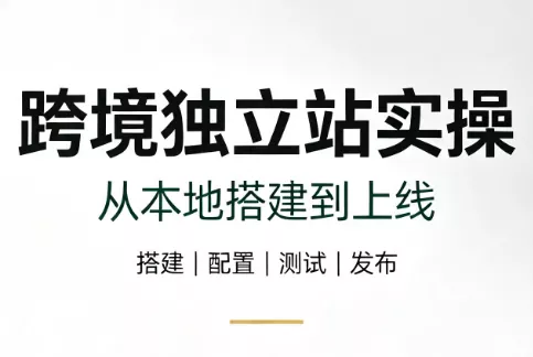 跨境独立站实操:从本地搭建到上线-卓越网创
