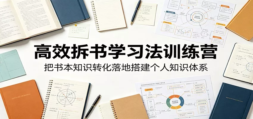 高效拆书学习法训练营,把书本知识转化落地搭建个人知识体系-卓越网创