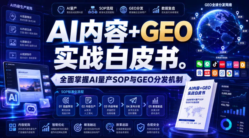 AI内容+GEO实战白皮书，全面掌握AI量产SOP与GEO分发机制【文档】-卓越网创