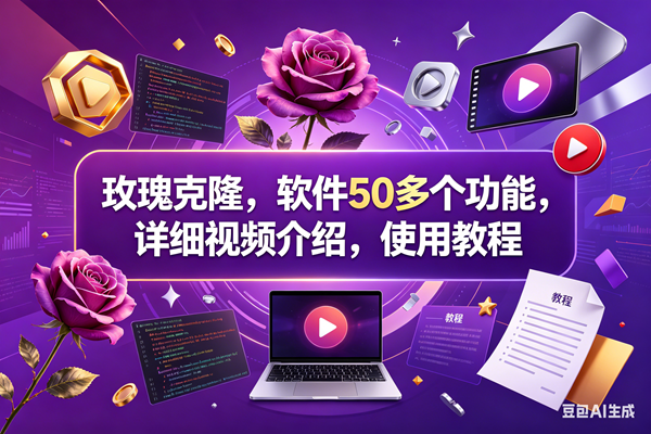 (18124期)玫瑰克隆,一键爆款工具,ai智能体软件,自媒体神器,60多个功能详细教程 (18124期)玫瑰克隆,一键爆款工具,ai智能体软件,自媒体神器,60多个功能详细教程