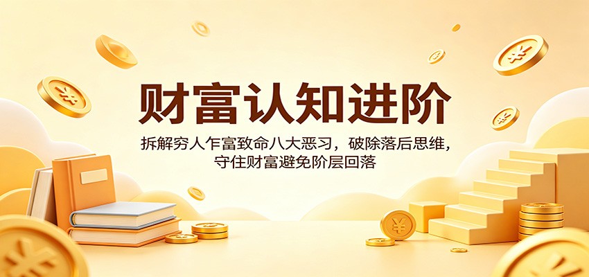 财富认知进阶:拆解穷人乍富致命八大恶习,破除落后思维,守住财富避免阶层回落-卓越网创