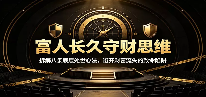 富人长久守财思维：拆解八条底层处世心法，避开财富流失的致命陷阱-卓越网创