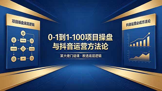 (18382期)0-1到1-100怎么建?某大佬门徒课教透项目操盘底层逻辑+抖音运营必成方法论 (18382期)0-1到1-100怎么建?某大佬门徒课教透项目操盘底层逻辑+抖音运营必成方法论